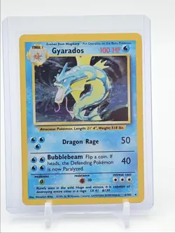 GYARADOS 1999 POKEMON BASE SET RARE HOLO 6/102 Q1048 - Image 1