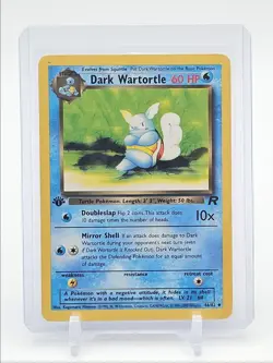 DARK WARTORTLE 2000 POKEMON BASE SET TEAM ROCKET 1ST UNCOMMON 46/82 Q1048 - Image 1