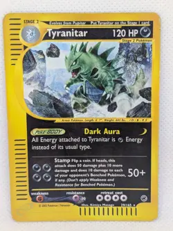Tyranitar 029/165 Expedition Base Set Holo Reverse Rare Pokemon TCG Nintendo MP - Image 1