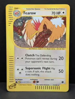 Fearow 011/165 Expedition Base Set Holo Ultra Rare Pokemon TCG Nintendo LP - Image 1
