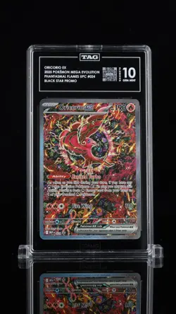 2025 Pokemon #024 ORICORIO ex GEM MINT TAG 10 - ULTRA-PREMIUM BLACK STAR PROMO - Image 1