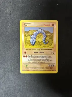 Onix 56/102 SHADOWLESS Common Base Set Pokemon Trading Card D - Image 1