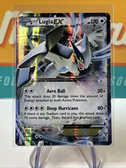 Lugia EX #68 Ultra Rare Pokemon TCG 2015 XY Ancient Origins MP - Image 3