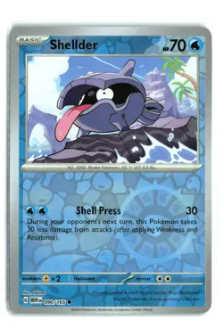 Shellder 090/165 151 REVERSE HOLO Pokemon TCG NM-LP - Image 1