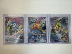 Pokemon First Partner Illustration Collection Series 1 Kanto GEN 4 Starters - Image 1