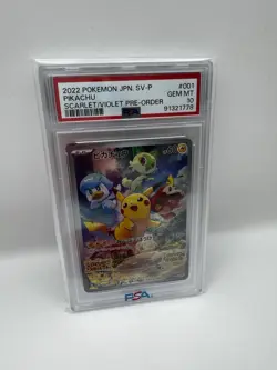 PSA 10 GEM MINT Pikachu 001/SV-P Scarlet & Violet Promo Japanese Pokemon Card - Image 2