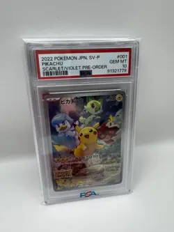 PSA 10 GEM MINT Pikachu 001/SV-P Scarlet & Violet Promo Japanese Pokemon Card - Image 3