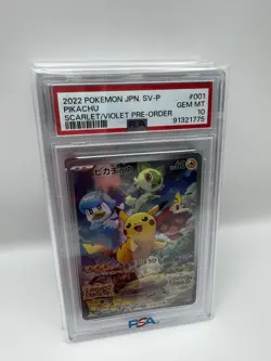 PSA 10 GEM MINT Pikachu 001/SV-P Scarlet & Violet Promo Japanese Pokemon Card - Image 5