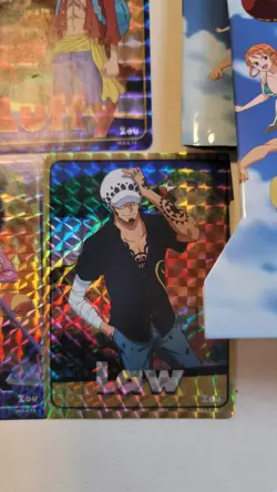 One Piece Holographic Trading Sticker Zou Set LUFFY, LAW, CHOPPER, FRANKY, BROOK - Image 4
