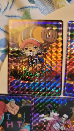 One Piece Holographic Trading Sticker Zou Set LUFFY, LAW, CHOPPER, FRANKY, BROOK - Image 5