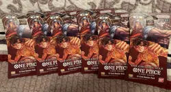 One Piece TCG OP-02 Paramount War Sleeves Booster Pack 6x Factory Sealed - Image 1
