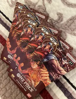 One Piece TCG OP-02 Paramount War Sleeves Booster Pack 6x Factory Sealed - Image 2