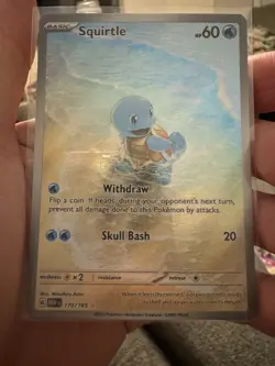Pokemon Squirtle Holo Card TCG SV Scarlet & Violet 151 Series 170/165 - Image 2
