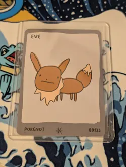 Pokenots 151 Eevee Eve 00133 Dysfunctional Passholders NM Pokemon Parody Card - Image 1