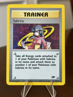 Pokemon TCG WOTC Sabrina Trainer Gym Challenge Holo Card 20/132 2000 LP - Image 1