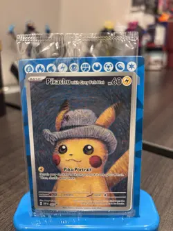 SEALED Pikachu with Grey Felt Hat Van Gogh Promo Pokemon Card - Image 3
