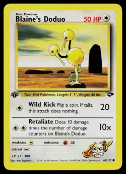 Pokemon Card - Blaine's Doduo Gym Challenge 1st Edition 61/132 Common - Image 1