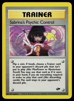 Pokemon Card - Sabrina's Psychic Control Gym Challenge 121/132 Uncommon - Image 1