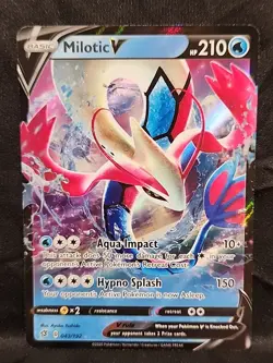Pokemon TCG Milotic v Rebel Clash Holo Ultra Rare Card 043/192 NM Condition - Image 1