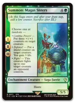 Summon: Magus Sisters (Surge Foil) #71 (NM) Final Fantasy FIC Magic MTG - Image 1