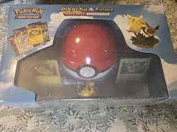 2018 Pokemon Pikachu & Eevee Poke Ball Collection Includes Sun&Moon Packs! - Image 1