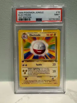 1999 (1st Edition) Pokemon Jungle Electrode #18 PSA 9 MINT - Image 1