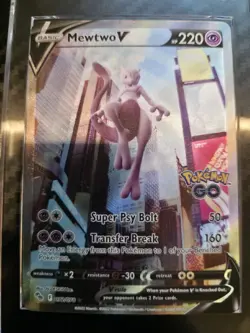 Pokemon TCG Mewtwo V #072/078 Alternate Full Art Ultra Rare Holo Pokemon GO - Image 1