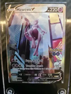 Pokemon TCG Mewtwo V #072/078 Alternate Full Art Ultra Rare Holo Pokemon GO - Image 2