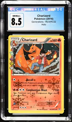 Pokemon Charizard Radiant Holo #RC5/RC32 Generations 2016 - CGC 8.5 - Image 1