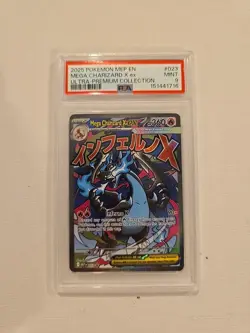 2025 POKEMON MEP EN-ME BLACK STAR PROMO #023 MEGA CHARIZARD X EX PSA 9 - Image 1