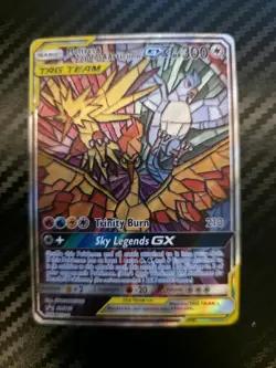 Pokemon TCG Moltres Zapdos Articuno GX SM210 Stained Glass Promos Holo Sealed - Image 1