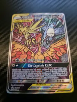 Pokemon TCG Moltres Zapdos Articuno GX SM210 Stained Glass Promos Holo Sealed - Image 3