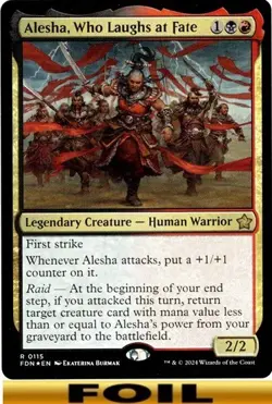 1x - Alesha, Who Laughs at Fate - FOIL #115 - Foundations - NM MTG - Image 1
