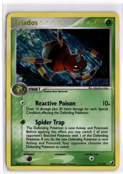 Pokemon TCG Ariados 2/115 ex Unseen Forces Holo Rare Reverse LP - Image 1