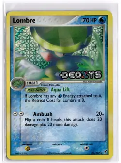 Pokemon TCG Lombre 33/107 ex Deoxys Uncommon Reverse Holo LP - Image 1