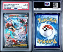 2025 POKEMON MEG EN-MEGA EVOLUTION #179 MEGA LUCARIO EX PSA 10 - Image 3