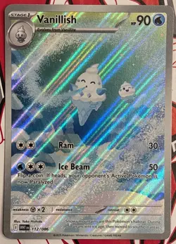 🔥 Vanillish 112/086 Sv: White Flare Holo Illustration Rare Near Mint Pokemon 🔥 - Image 1