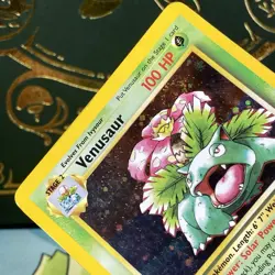 Pokemon 2000 Promo Venusaur Holo SWIRL Black Star #13 MP - Image 3