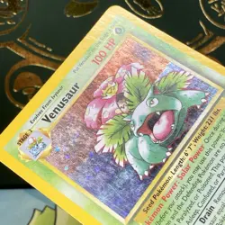 Pokemon 2000 Promo Venusaur Holo SWIRL Black Star #13 MP - Image 4