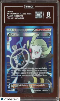 2013 Pokemon B&W Plasma Freeze #115 Ghetsis Full Art TAG 8 NM-MT - Image 1