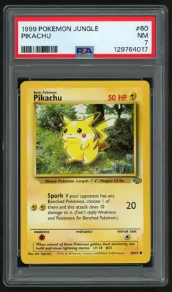 POKEMON PIKACHU 1999 JUNGLE #60 PSA 7 - Image 1