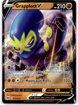 Pokemon TCG Grapploct V 32/73 Champions Path Holo Rare Near Mint - Image 1