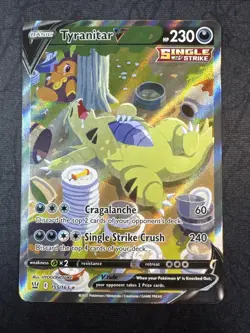 Tyranitar V (Alternate Full Art) 155/163 Swsh05: Battle Styles Holo Pokemon - Image 1
