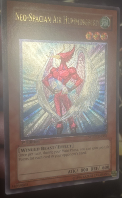Yugioh: Neo-Spacian Air Hummingbird - STON-EN004 Ultimate Rare 1st Edition LP - Image 4
