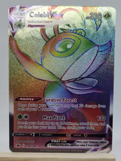 Pokemon Celebi VMAX 199/198 Secret Rare Full Art Holo Chilling Reign TCG Card - Image 1