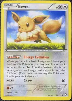 Eevee 80/111 XY-Furious Fists Regular - Pokemon Card - Image 1