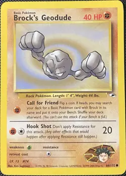 Brock's Geodude 066/132 Gym Heroes Regular - Pokemon Card - Image 1