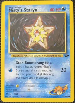 Misty's Staryu 92/132 Gym Challenge Regular - Pokemon Card - Image 1