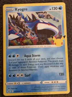 Kyogre (Holo) Celebrations (N/NM) Pokemon Card # 003/025 - Image 1