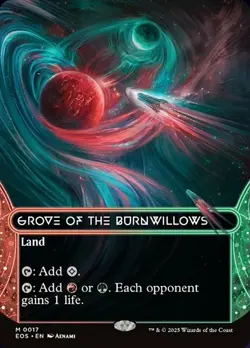 MTG Grove of the Burnwillows (0017) - Foil - Borderless, NM-Mint, English Edge o - Image 1